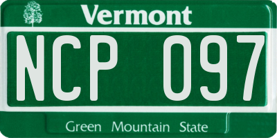 VT license plate NCP097