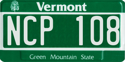 VT license plate NCP108