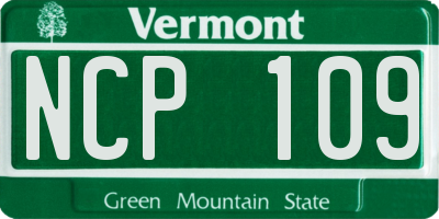 VT license plate NCP109