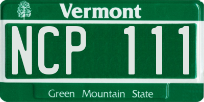 VT license plate NCP111