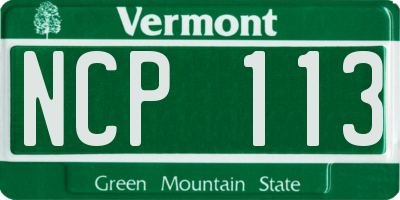 VT license plate NCP113