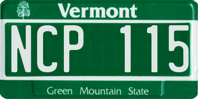 VT license plate NCP115