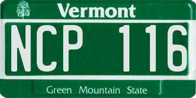 VT license plate NCP116