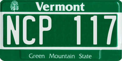 VT license plate NCP117