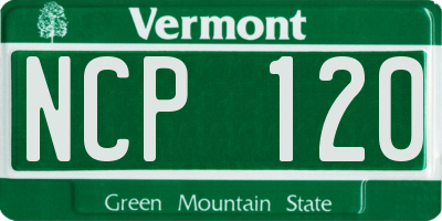 VT license plate NCP120