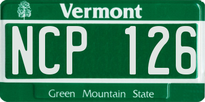VT license plate NCP126