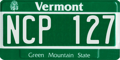 VT license plate NCP127