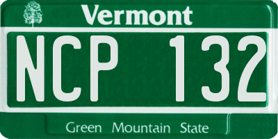 VT license plate NCP132