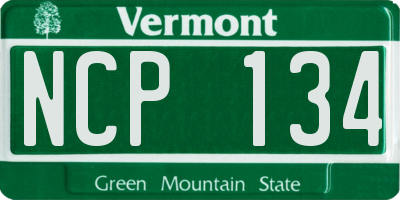 VT license plate NCP134