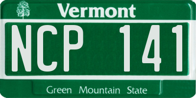 VT license plate NCP141