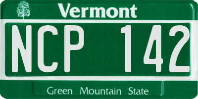 VT license plate NCP142