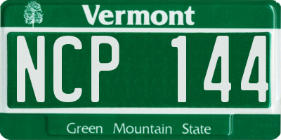 VT license plate NCP144