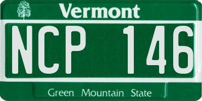 VT license plate NCP146