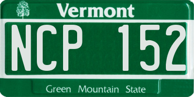 VT license plate NCP152
