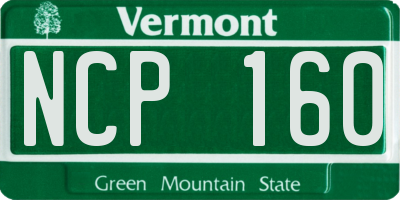 VT license plate NCP160