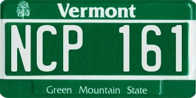 VT license plate NCP161