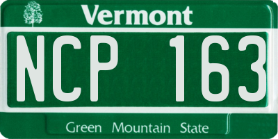 VT license plate NCP163