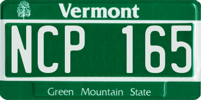 VT license plate NCP165
