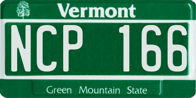 VT license plate NCP166
