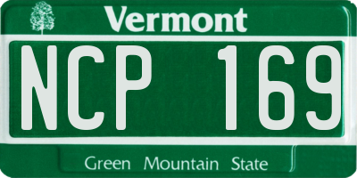 VT license plate NCP169