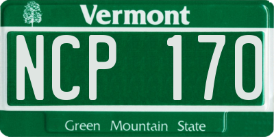 VT license plate NCP170
