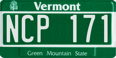 VT license plate NCP171