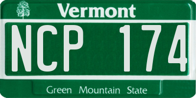 VT license plate NCP174