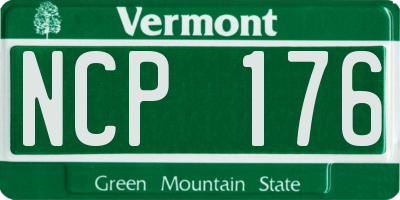 VT license plate NCP176