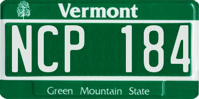 VT license plate NCP184