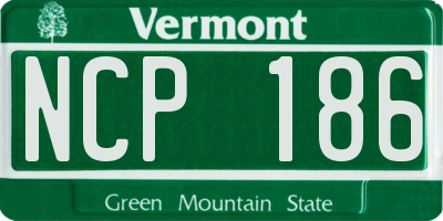 VT license plate NCP186