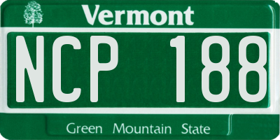 VT license plate NCP188