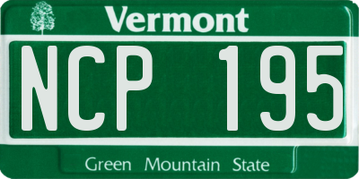 VT license plate NCP195