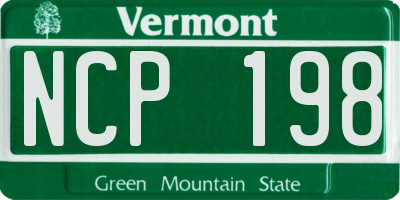 VT license plate NCP198