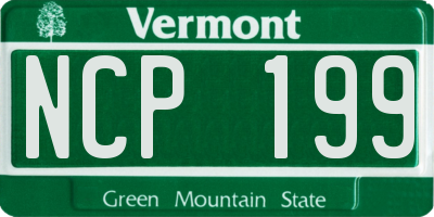 VT license plate NCP199