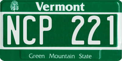 VT license plate NCP221