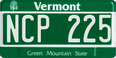VT license plate NCP225