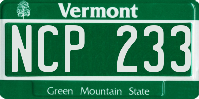 VT license plate NCP233