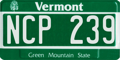 VT license plate NCP239