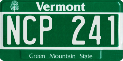 VT license plate NCP241