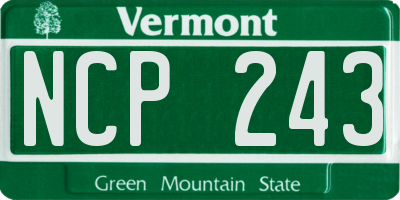 VT license plate NCP243