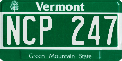 VT license plate NCP247