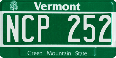 VT license plate NCP252