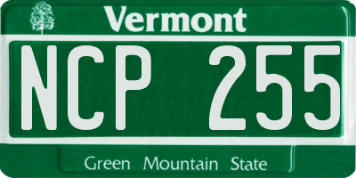 VT license plate NCP255