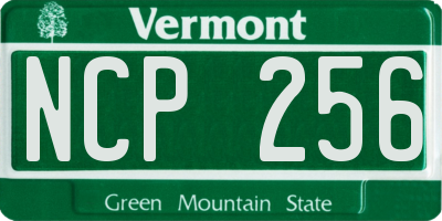 VT license plate NCP256