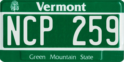 VT license plate NCP259