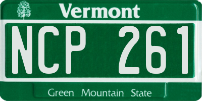 VT license plate NCP261
