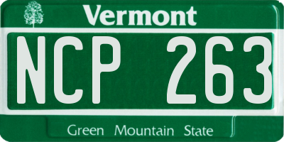 VT license plate NCP263