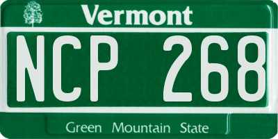 VT license plate NCP268