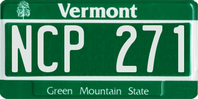 VT license plate NCP271