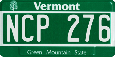 VT license plate NCP276